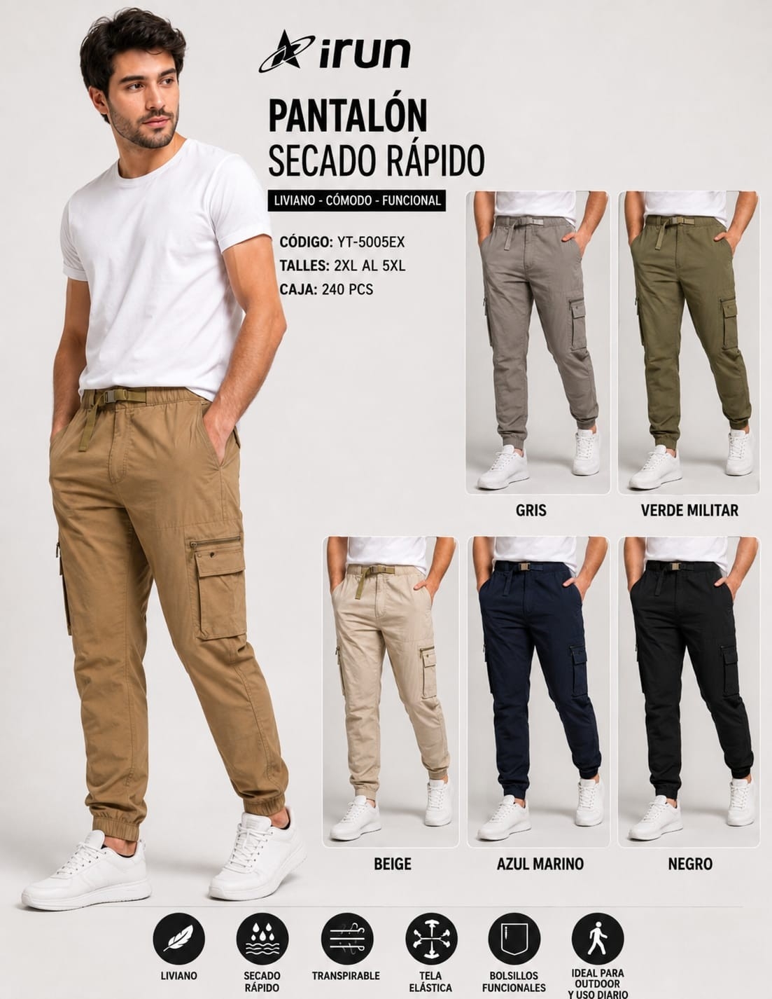 Pantalón Secado Rápido I-run - Imagen 2