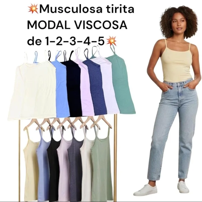 Musculosa Tiritas Modal Viscosa Dama