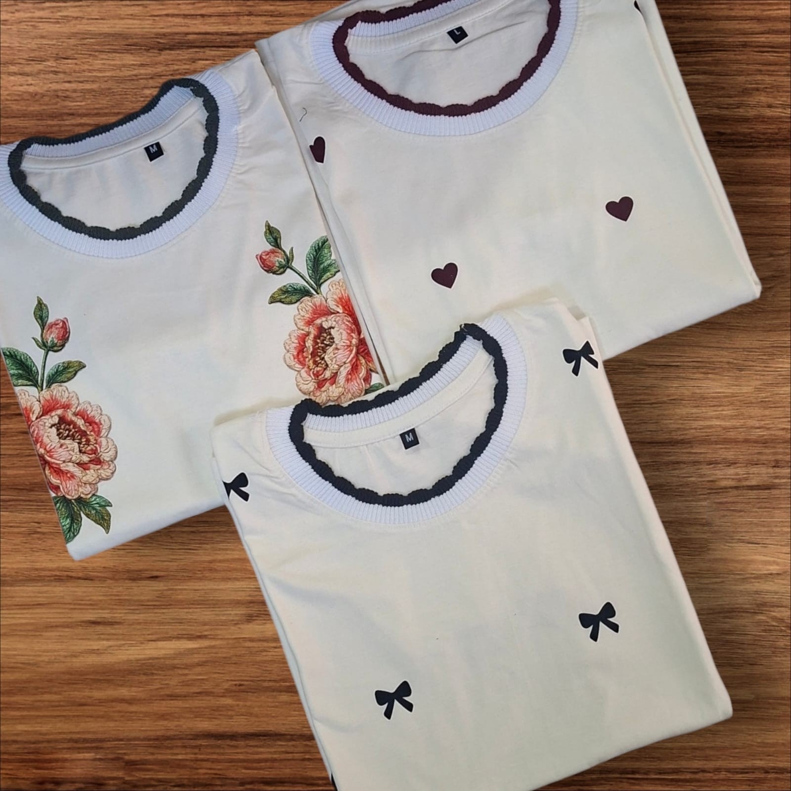 Remeras de Algodón Peinado  ( Cuello Tejido) - Imagen 3