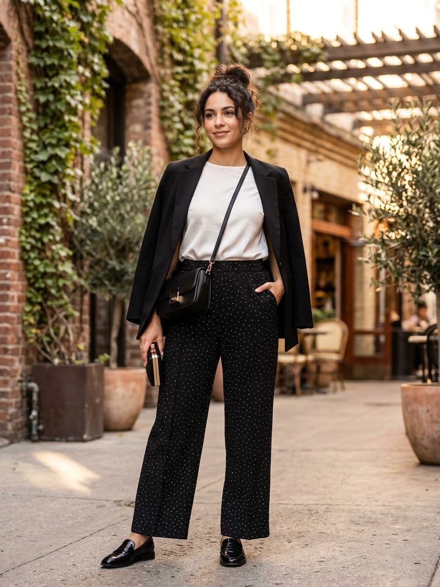 Pantalones Palazos Mujer con Strass - Imagen 2