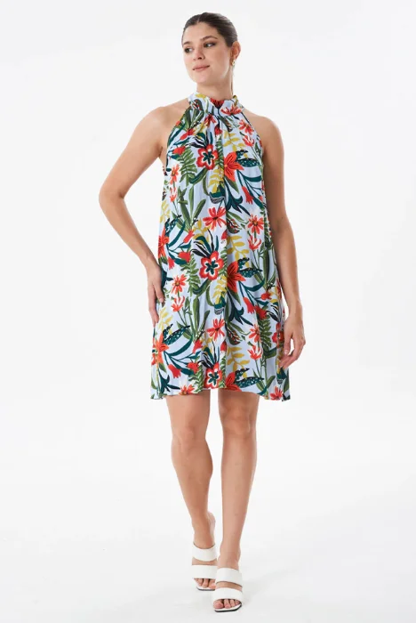 Vestido de Fibrana Floreado