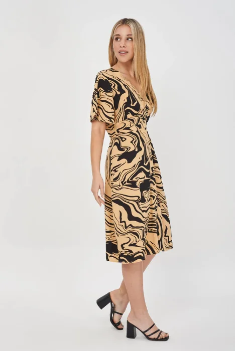 Vestido de Fibrana Estampado