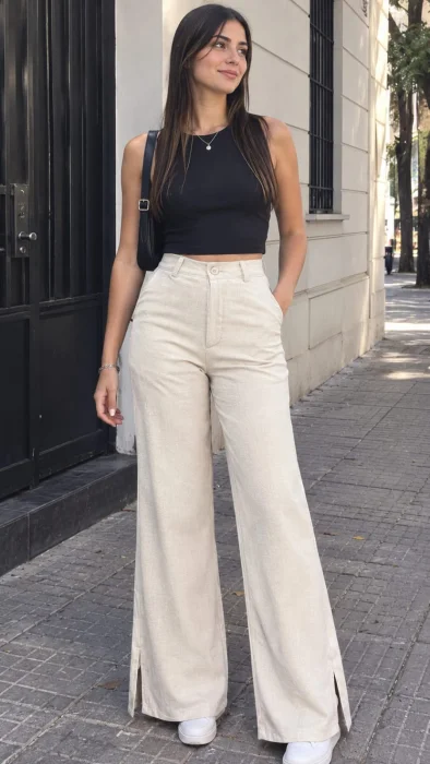 Pantalón Palazo de Lino