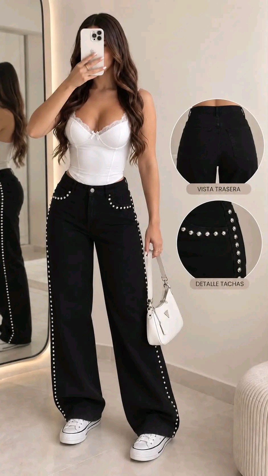 Wide Leg Tachas - Imagen 2
