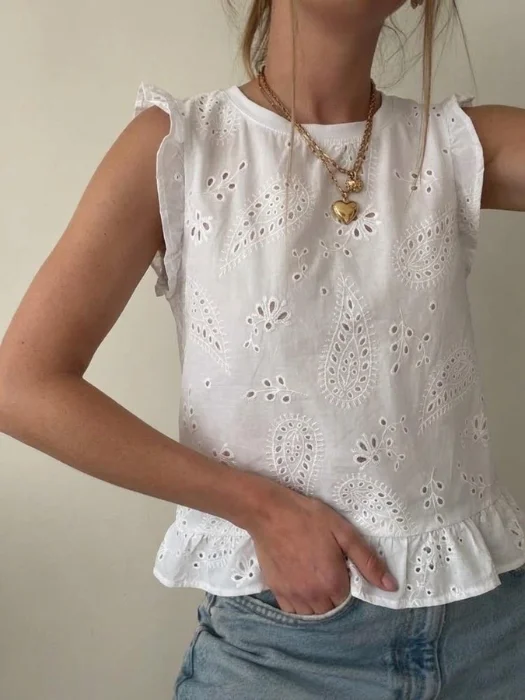 Blusa Broderie