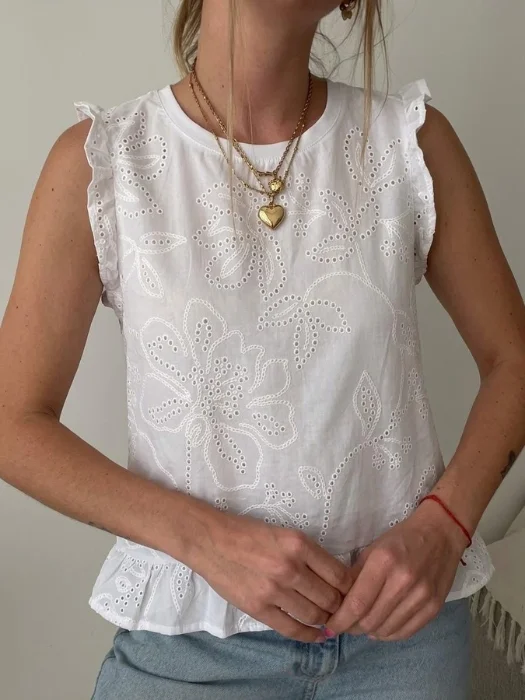 Blusa Broderie