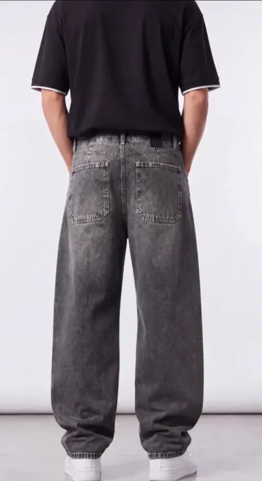 P.baggy Fit Gris Laser Cn Bigotes