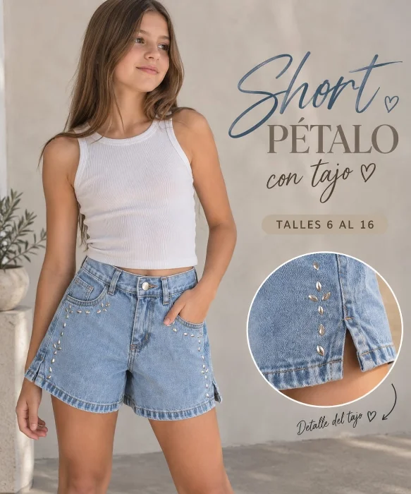 Short con Pétalo y Tajo
