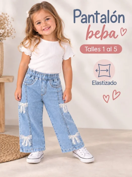 Pantalon Beba Moños del 1 al 5