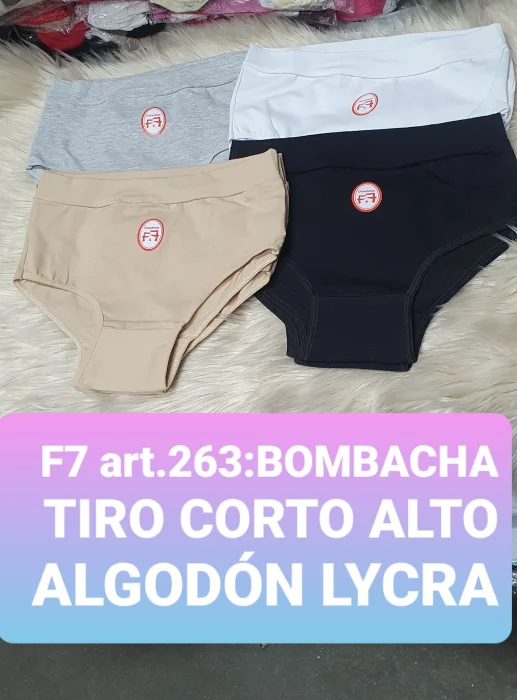 F7 Bombacha Trusa Algodón con Cintura