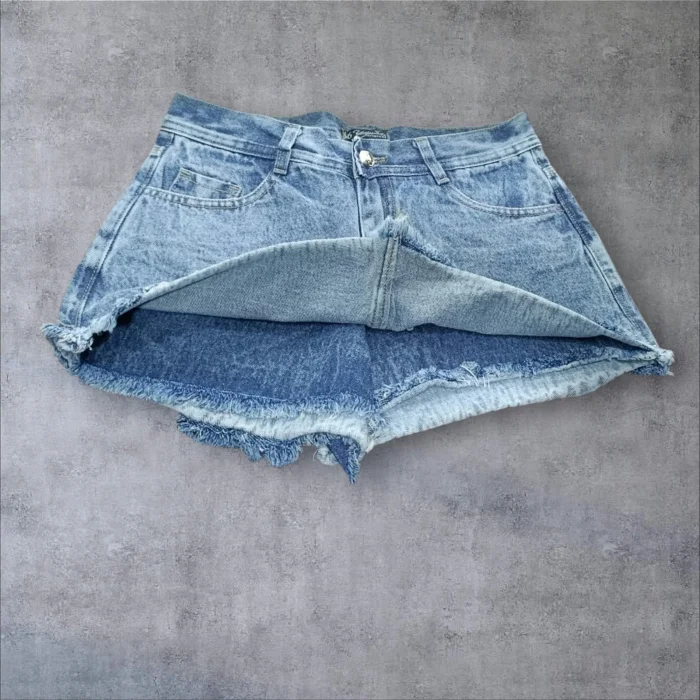 Shorts Pollera Azul Nevado
