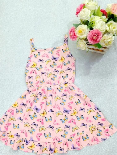 Vestido de Fibrana Estampada