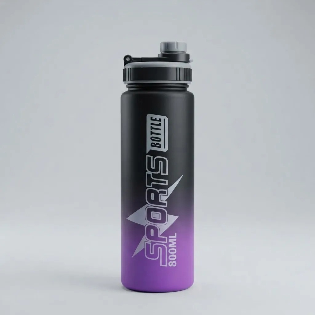 Botella Deportiva Plastico Degrade Estampa Medidor 800ml - Imagen 4