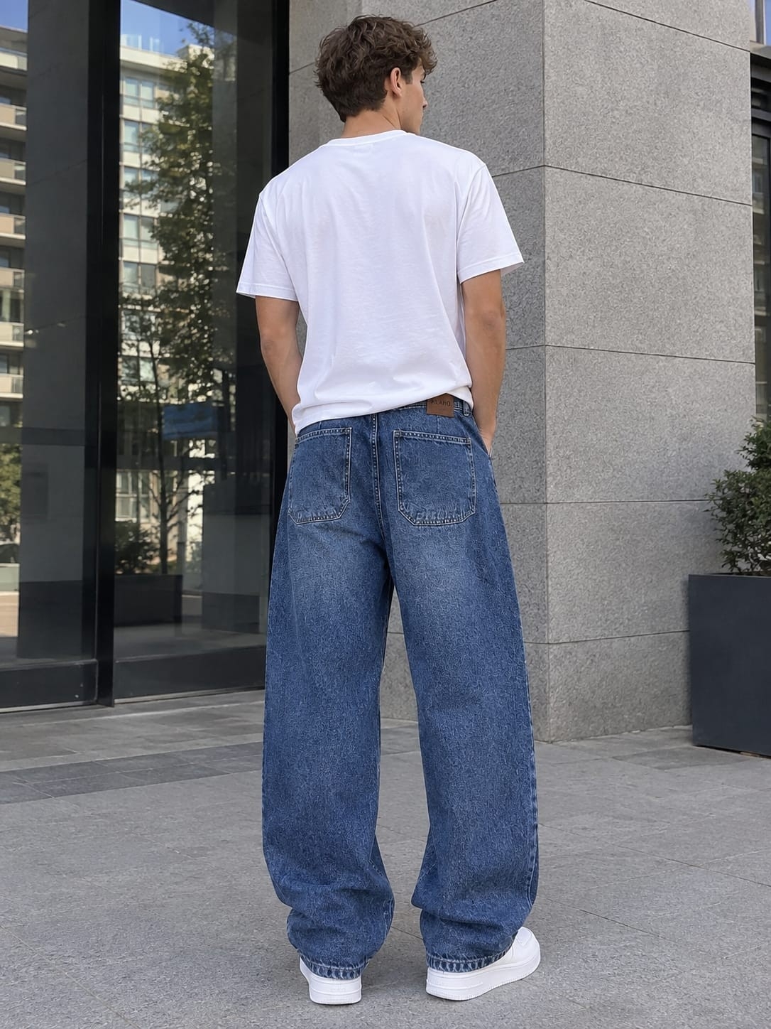 P. Baggy  Stone Azul  Laser. Cn Bigotes - Imagen 3