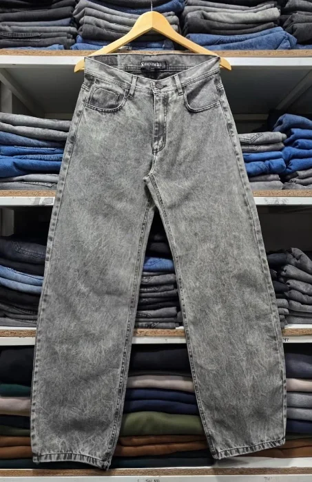 Pantalón Baggy Gris Liso