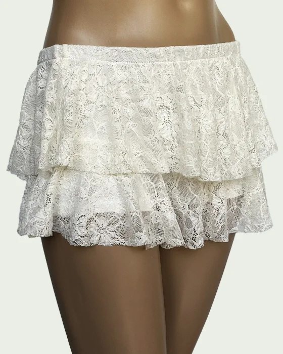 Pollera Pantalón Encaje Lya Volados