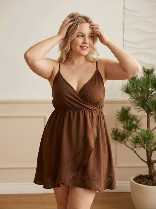 Vestido Cruzado con Volados