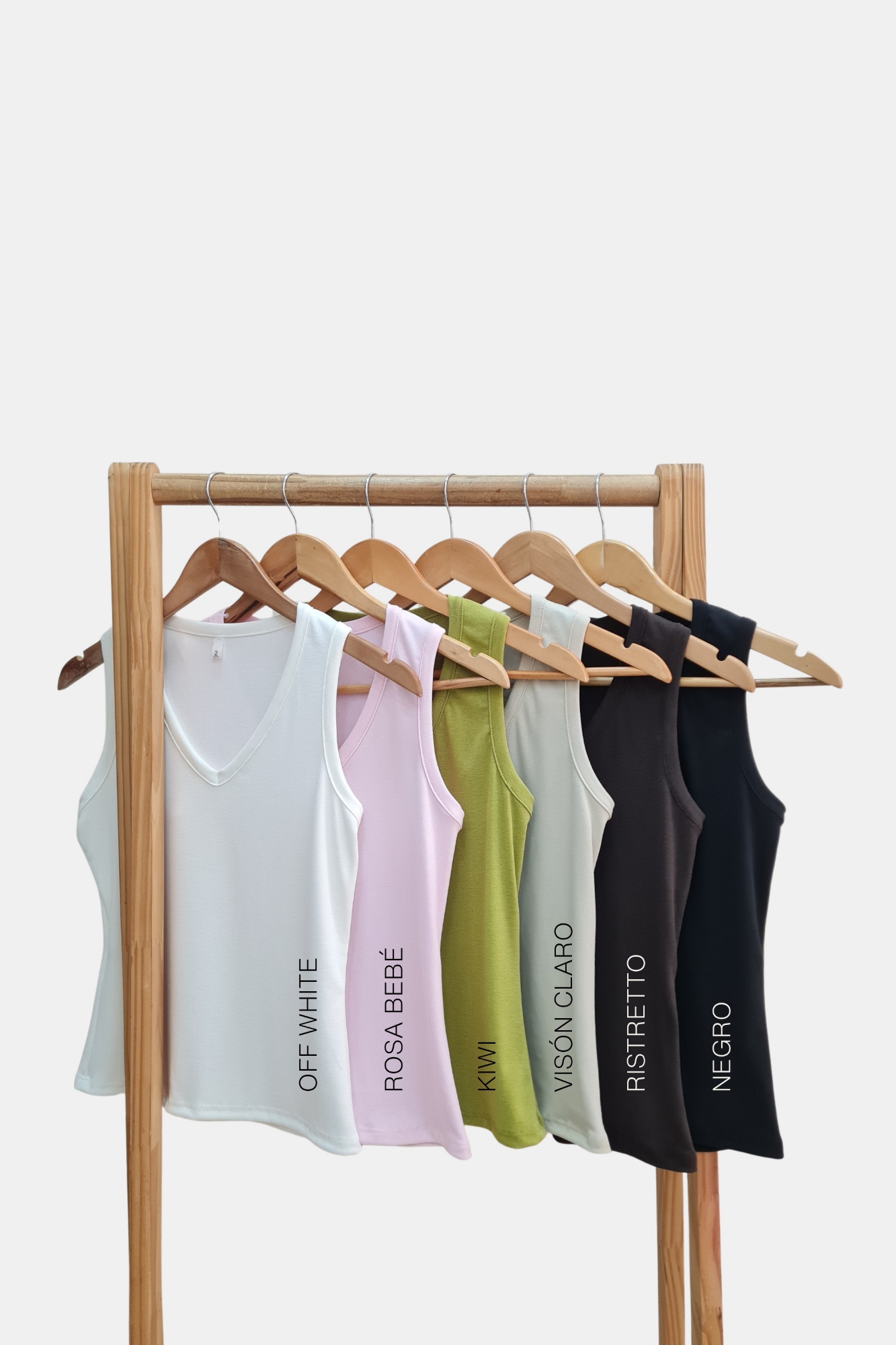 Musculosa de Tejido de Punto Básica con Escote en "v" - Imagen 2