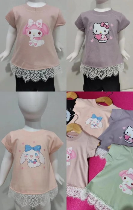 Remera My Melody - Kitty - Cinnamaroll