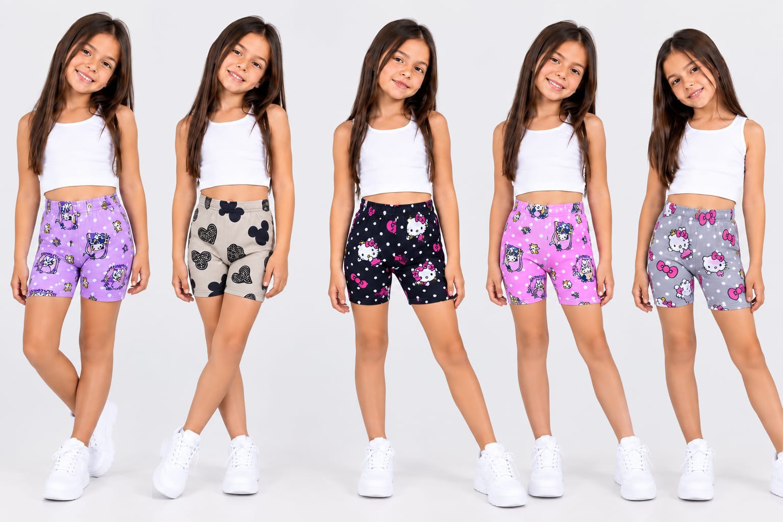 Biker Nena Laycra Estampados - Linda Calidad - Imagen 3