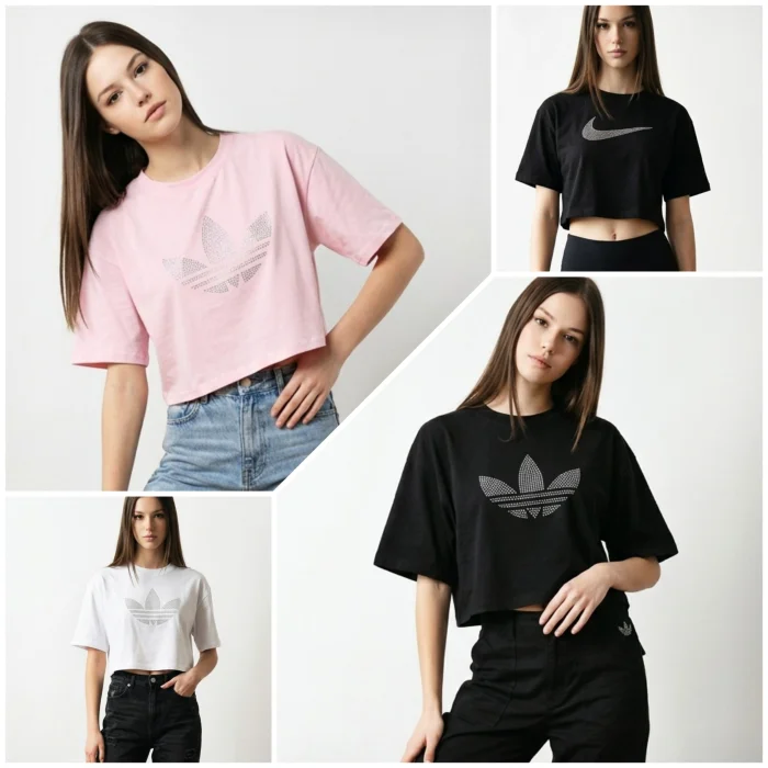Remera con "estras"  Croptop