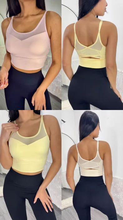 Tops Deportivos con Tul Atrás y Adelante