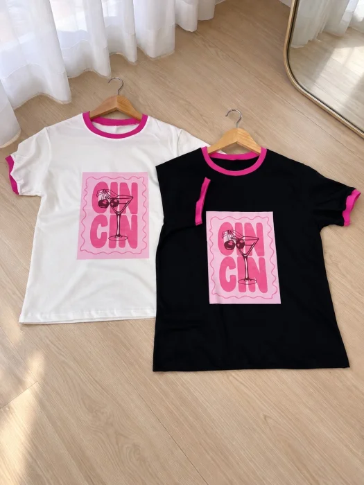 Remera de Algodón Combinada