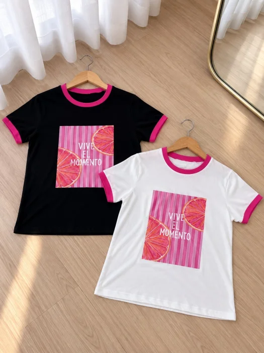 Remera de Algodón Combinada