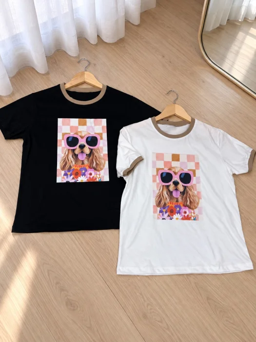 Remera Combinada de Algodón
