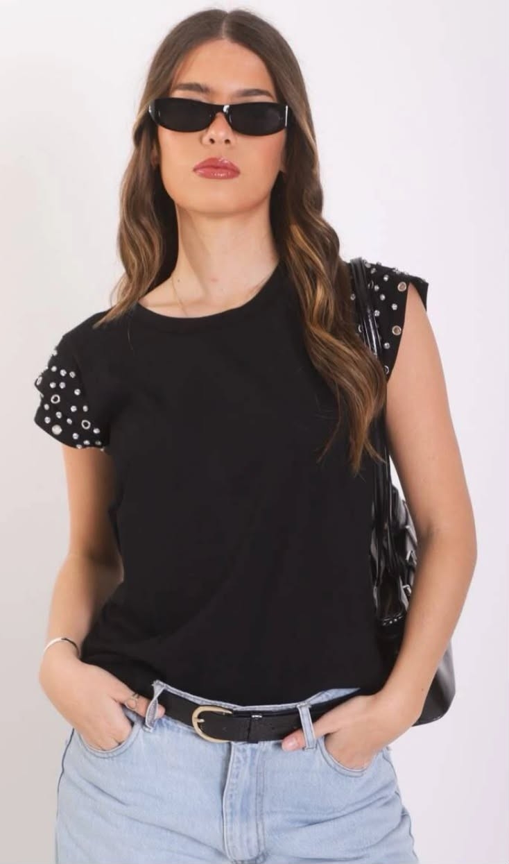 Remera con Piedras Importado - Imagen 2
