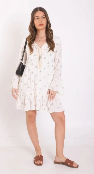 Vestido Estampado Corto Importado