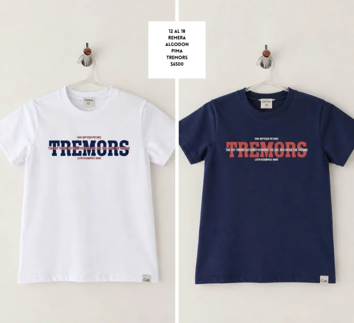 Remera Alg. Pima Peinado Estampa Tremors