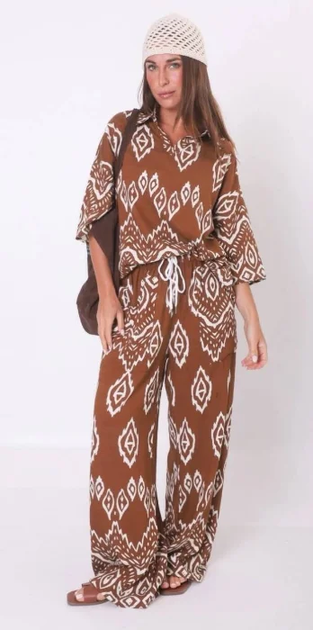 Conjunto Lino Estampado Importado
