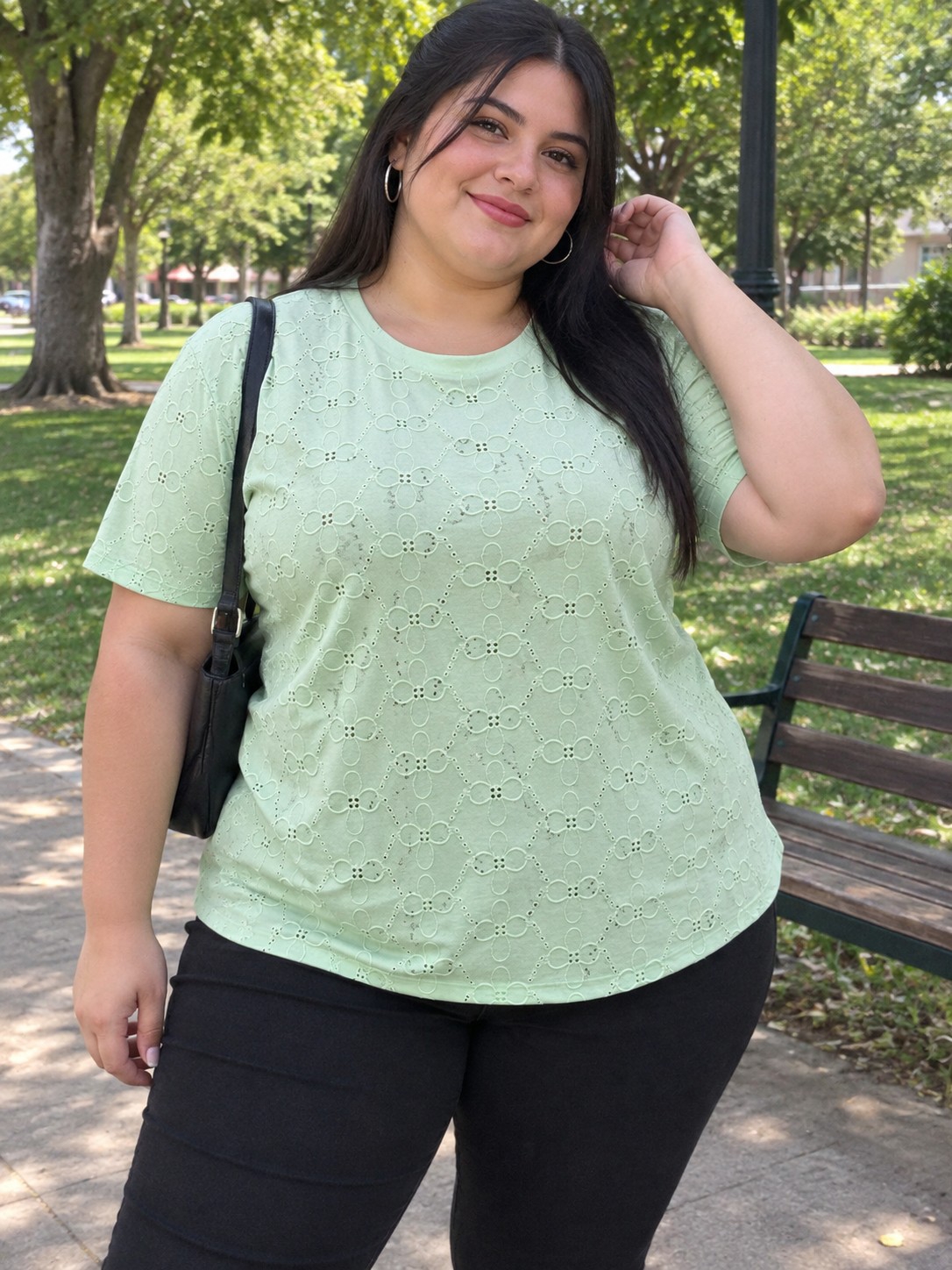 Remera de Señora Talles Grandes Tela  Brodery - Imagen 2