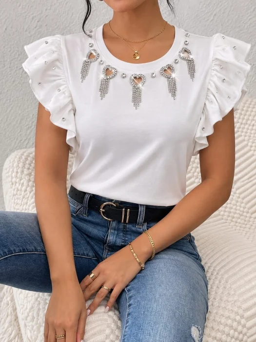Remera Blusa Glam Detalles
