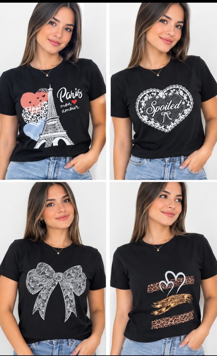 Remeras de Algodón Peinado Mujer - Imagen 2