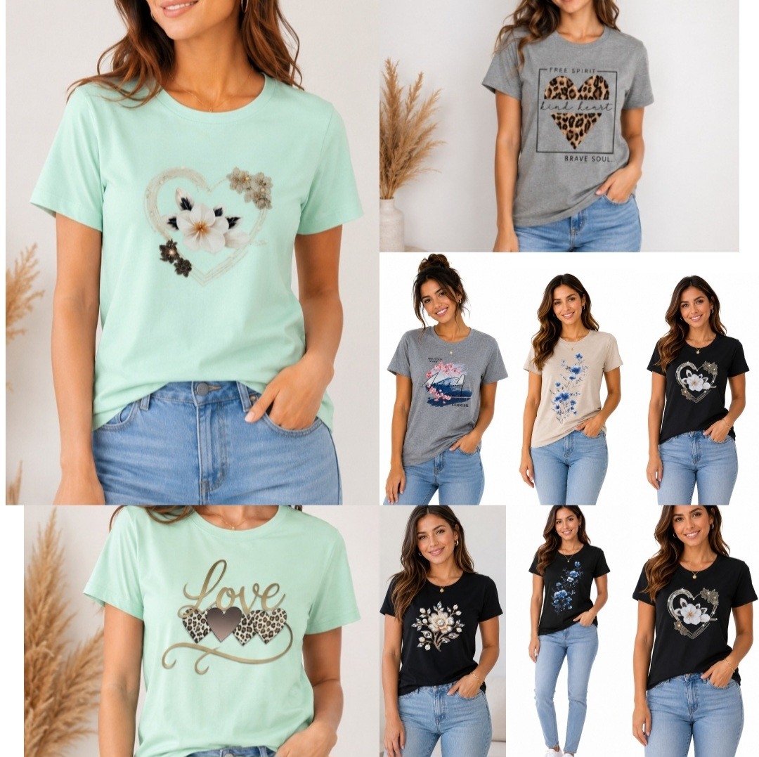 Remeras de Algodón Peinado Mujer - Imagen 3