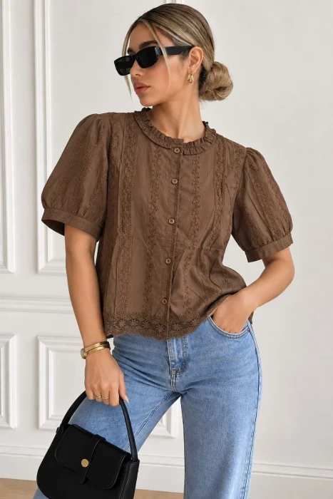 Camisa Eloisa Broderie Premium