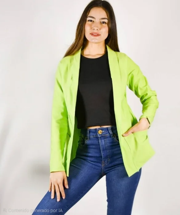 Blazer  Bengalina  Verde Lima