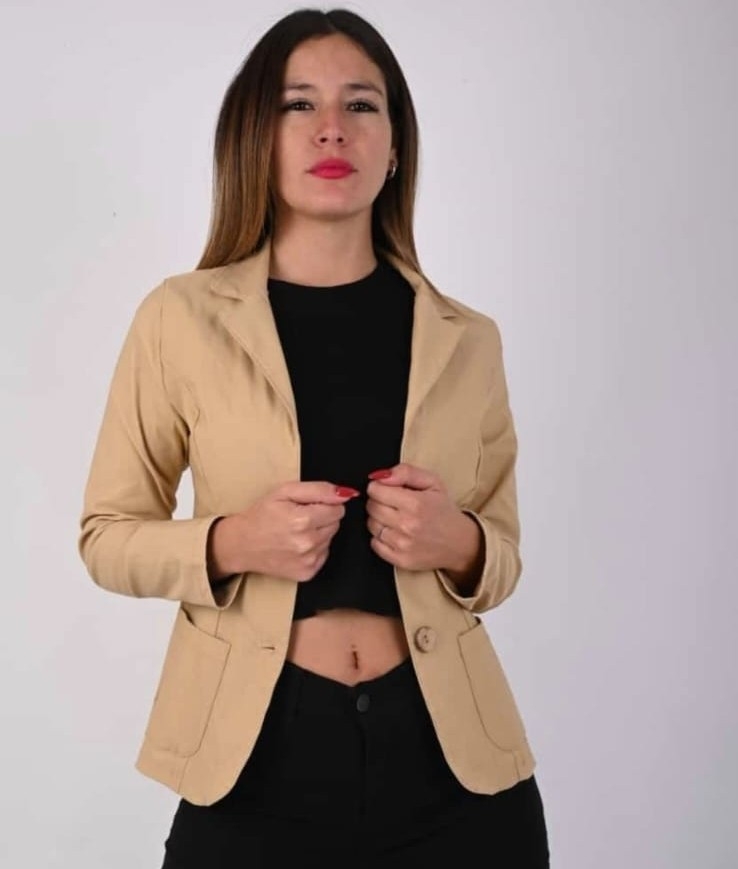Blazer  Bengalina  Verde Lima - Imagen 3