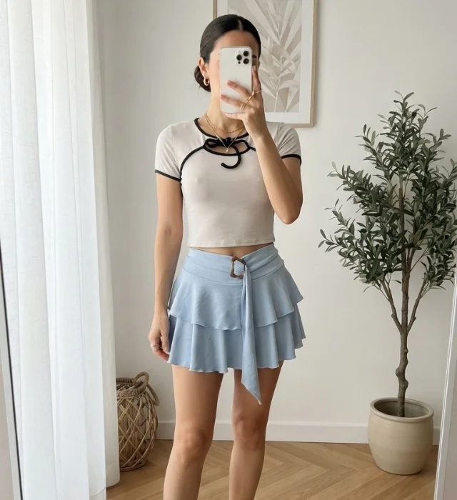 Pollera con Short
