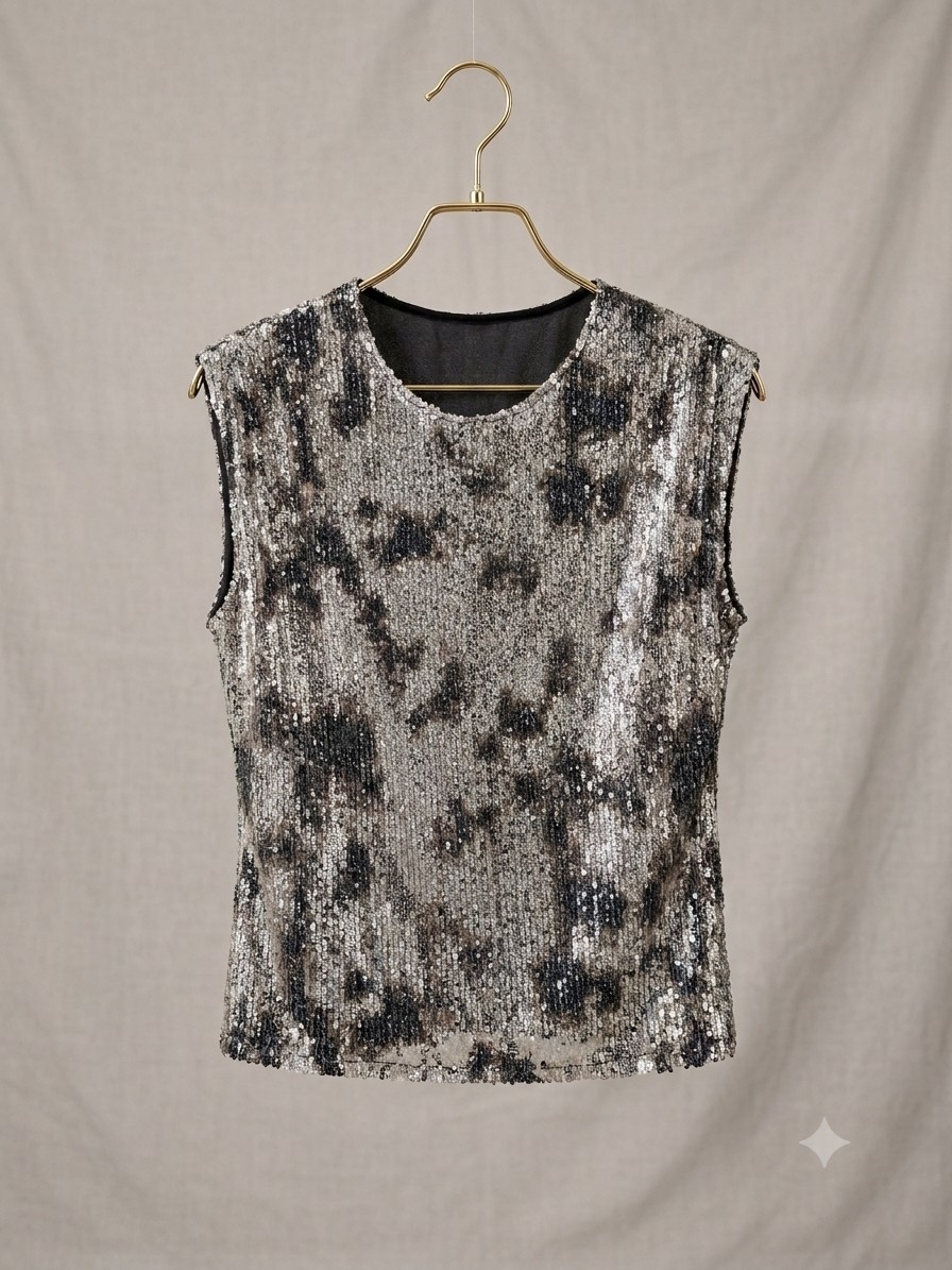 (dv4767) Blusa Lentejuela con Forro - Imagen 3