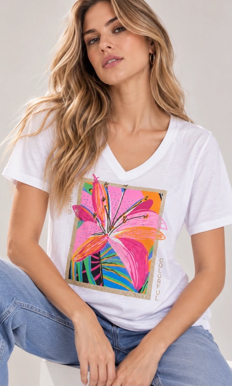Remera Life Is Colorful Importado - Imagen 2