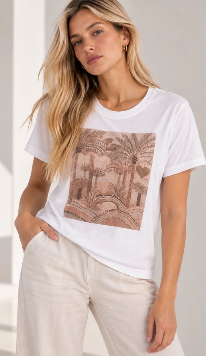 Remera Palmeras Importado - Imagen 2