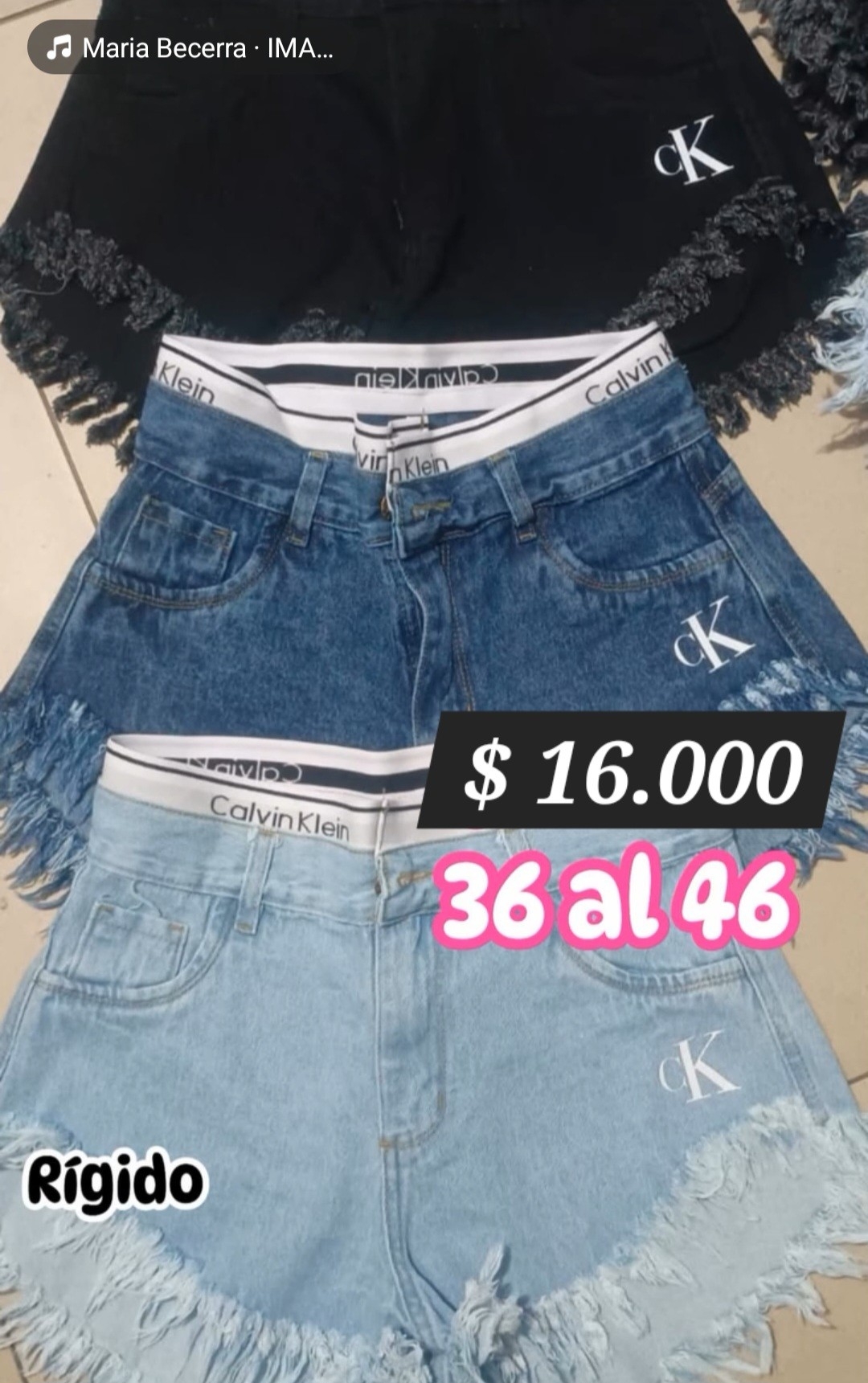 Short Jeans Rigido - Imagen 3