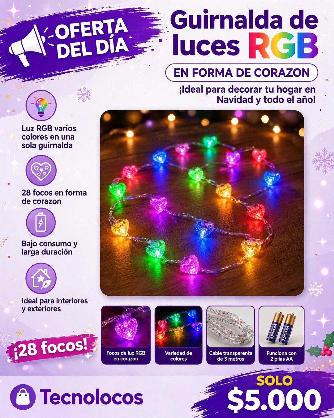 Guirnalda de Luces Navidad - Imagen 2
