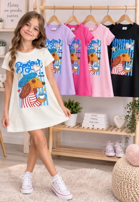 Vestido de Nena Bonjuor con Estrass