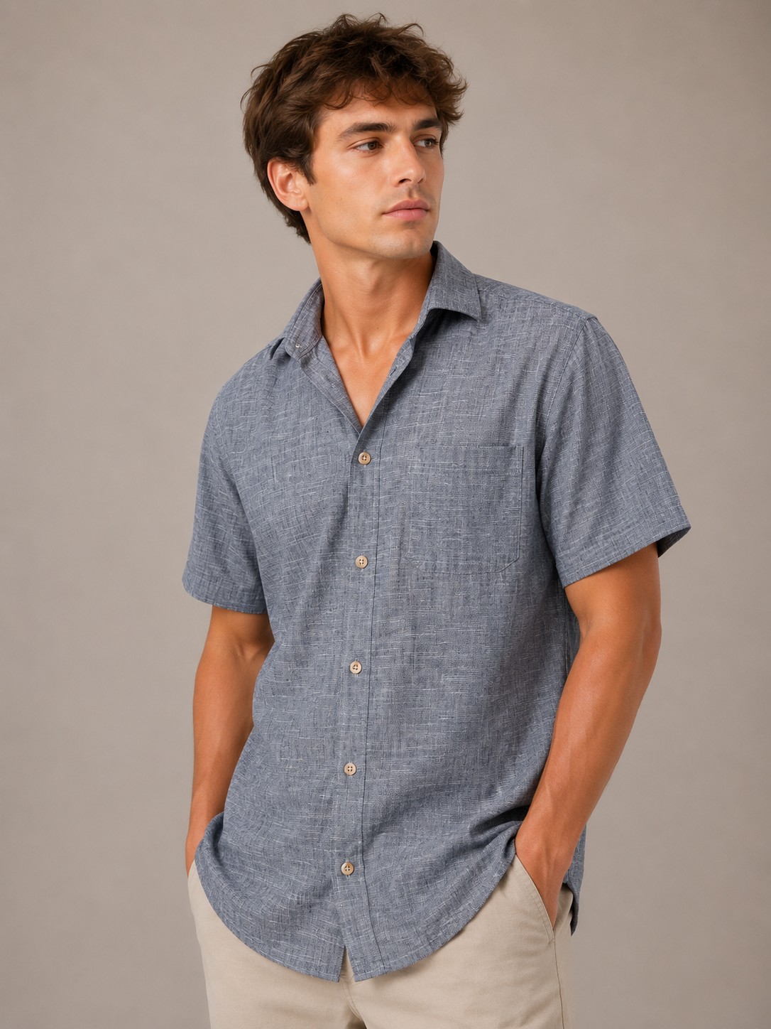 Camisa Lino 100% Algodón - Imagen 3