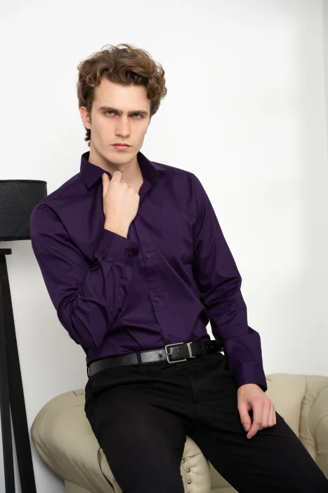 Camisa Liso Elastizada