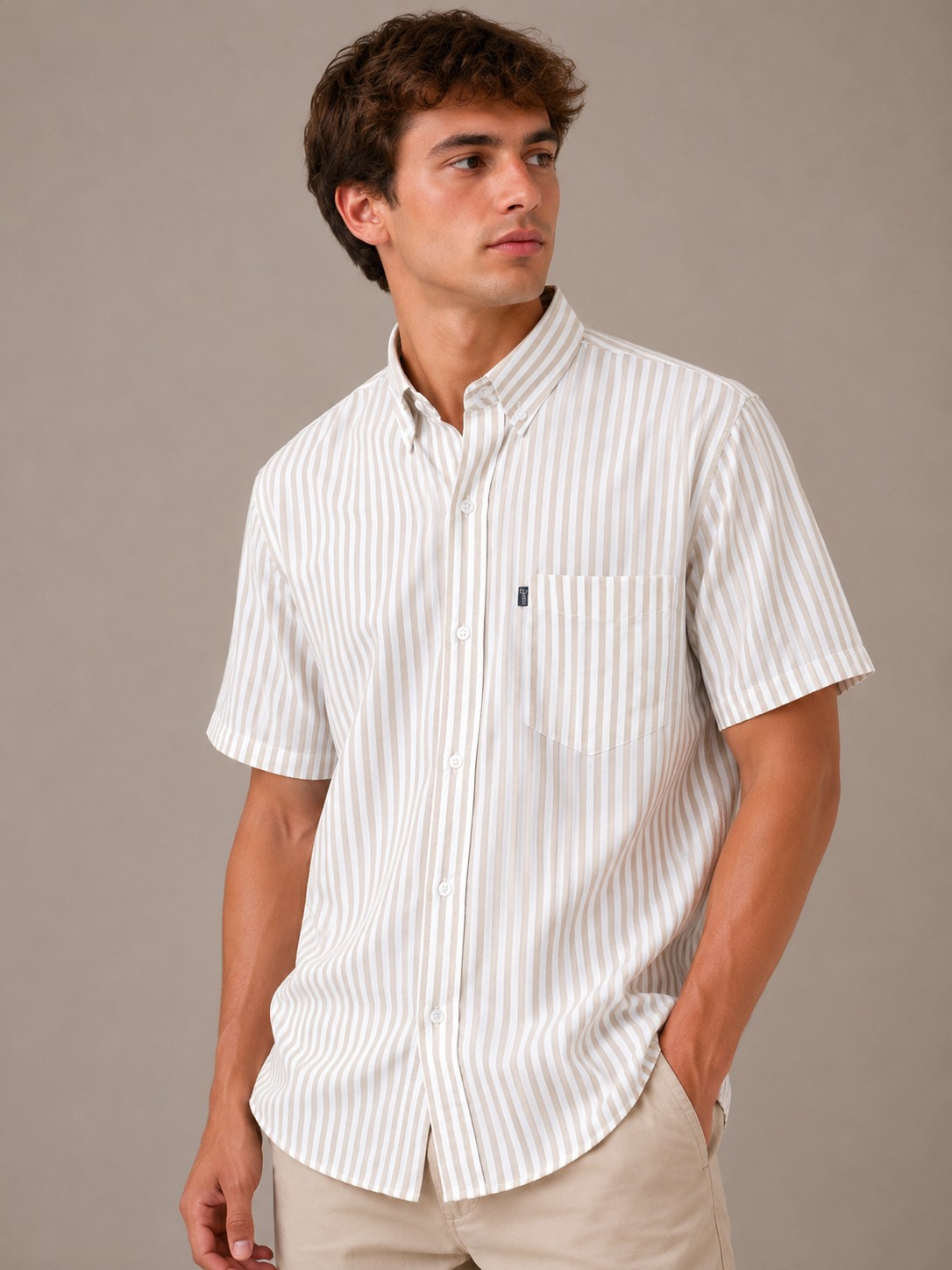 Camisa Rayado Clásico Manga Corta - Imagen 3